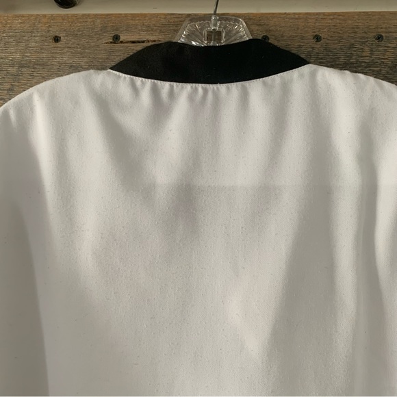 Men’s M KNG Executive Chef Coat Black Contrast Double Breasted Mandarin Collar - Picture 12 of 16